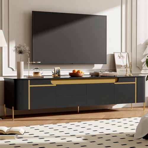 TV Stand Entertainment Center TV Media Console with 4 Drawers for TVs up to 80'' - Picture 4 of 48