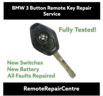 BMW 6er E63 E64 3 Tasten Diamant Schlüsselanhänger Reparatur Service Fernbedienung Reparatur