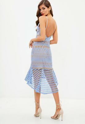 light blue square neck midi dress Crystaline | Powder BLUE Satin Square-Neck Midi Dress