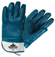 MCR 9761R Men's Large Predator Nitrile Coated Gloves Rough Safety Cuff Pair