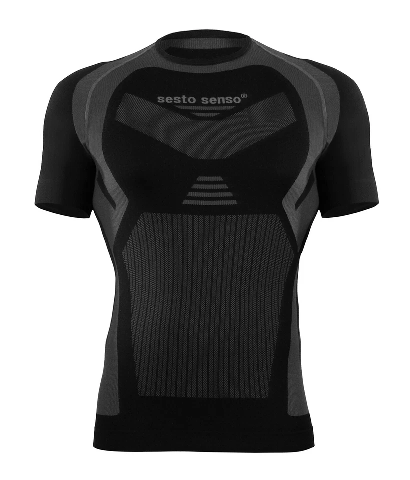 SESTO SENSO Thermounterhemd Herren Kurzarm Funktionsunterwäsche Tshirt Kurzarmhemd
