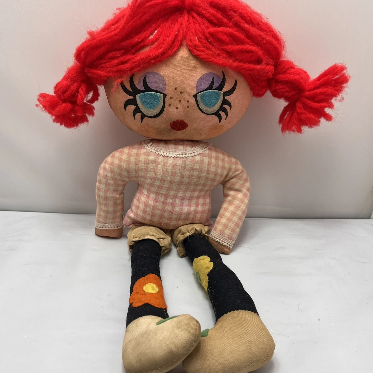 Red yarn cheap hair doll
