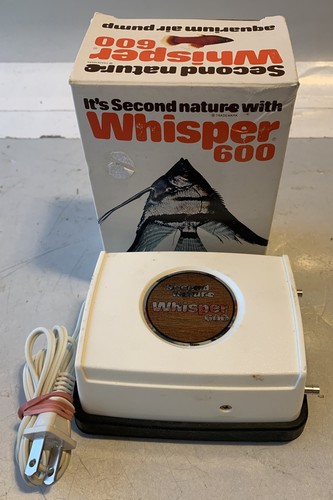 Vintage WHISPER 600 Aquarium Air Pump 