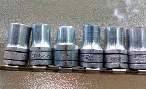 SNAP ON 14-Pc, + 1 S/K 7/16- 1 1/8 1/2"-Drive Socket Set USA 15 Pc 6pt - Picture 4 of 13