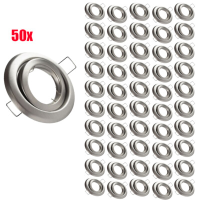 50X Paulmann Einbauleuchte Rahmen Gu10 MR16 schwenkbar nickel gebürstet