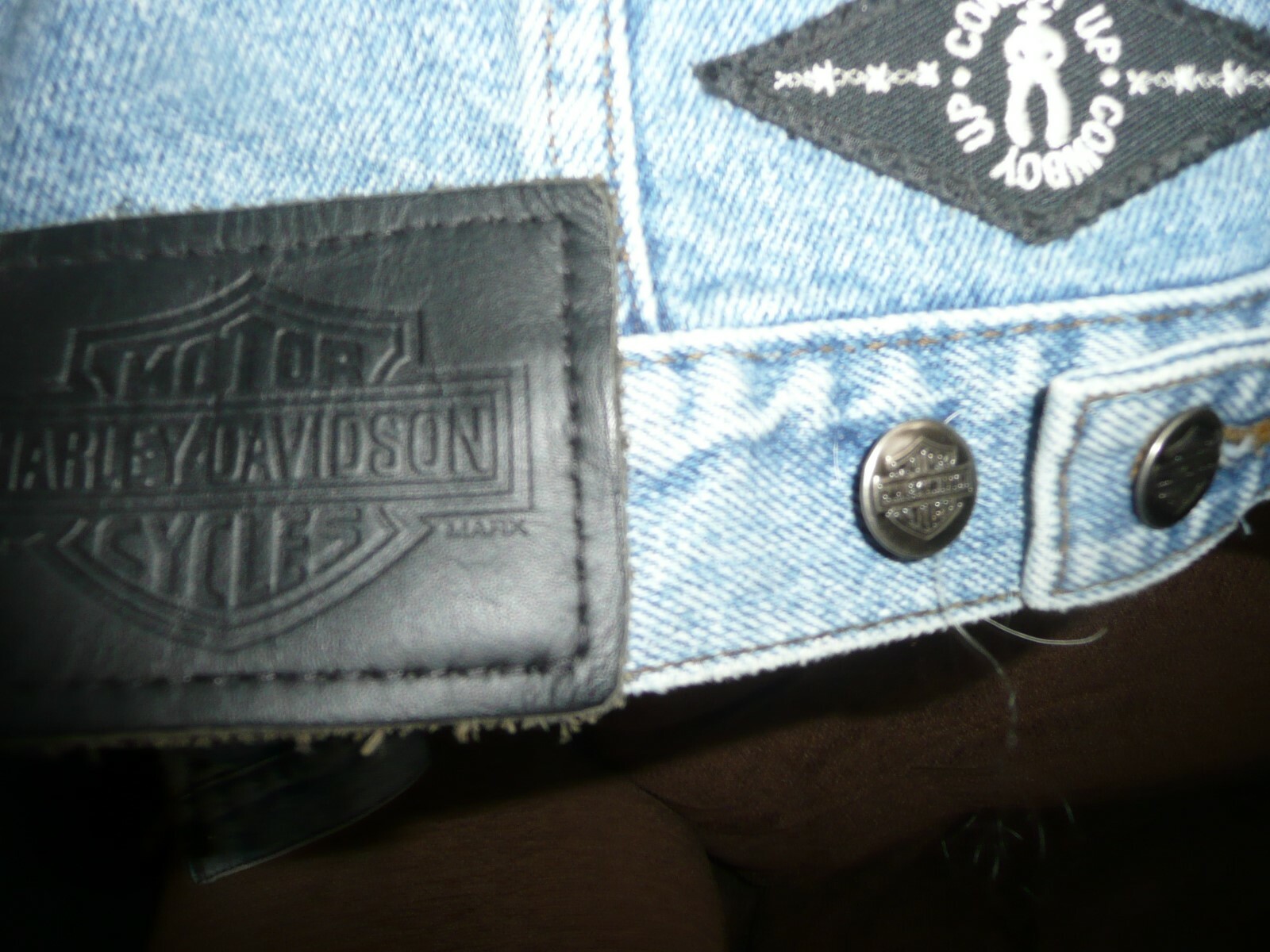 Womens Harley Davidson Denim Jacket with Full Array o… Gem