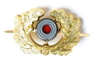 WW2 GERMAN ARMY PANZER WREATH COCKADE VISOR MILITARY CAP BADGE GOLD