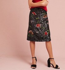 NEW Anthropologie Garden Glitz Sequin Skirt Size 2 Z341-14