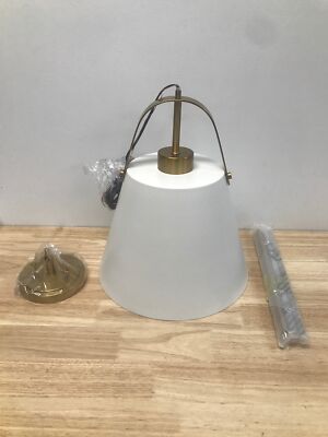 Z-Lite 726P-MW+HBR Z-Studio 13'' Wide Pendant - Matte White / Heritage Brass