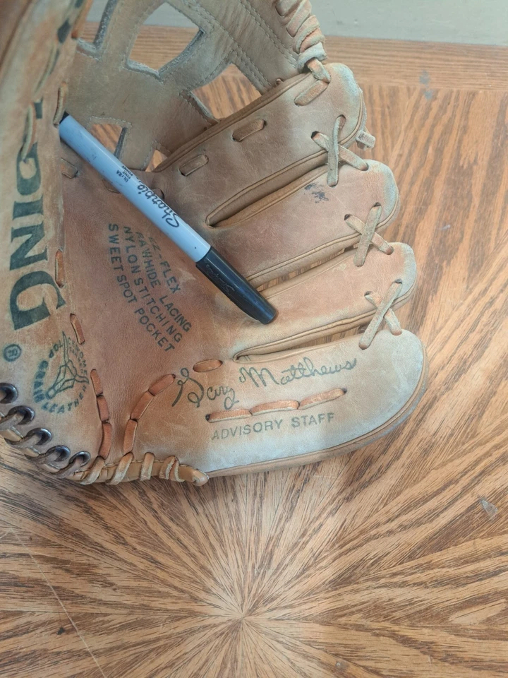 Guante de béisbol Spalding 42-8135 Gary Matthews Advisory Staff vintage años 70’s derecho Foto 2 de 4