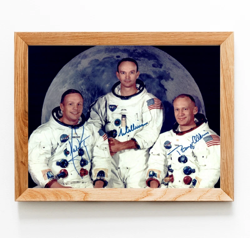 Repro-Autogramm - Apollo 11 - Neil Armstrong - Buzz Aldrin - Michael Collins - Bild 2 von 4