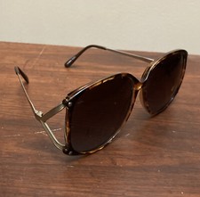 Vintage Big Eyeglass Frames Tortoise Drop Arm 70s Oversized Mod Retro Hipster