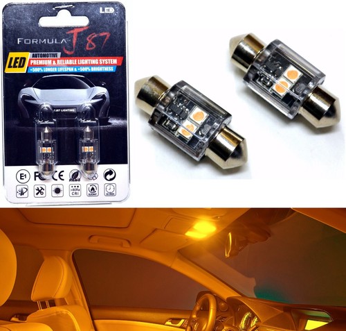 LED Light Canbus Error Free DE3022 5W Orange Two Bulb Interior Map Replacement - 第 1/12 張圖片