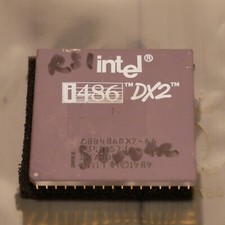 Vintage Intel 486 A80486DX2-66 66 MHz SX750 CPU Tested  Working 03