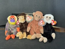 Ty Beanie Babies monkey lot w/Bongo The Monkey
