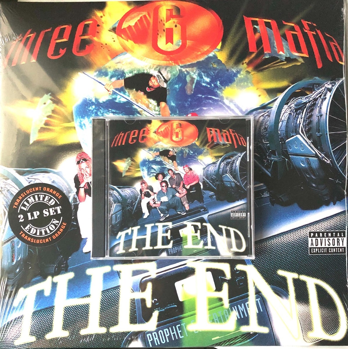 THREE 6 MAFIA - The End BUNDLE (Orange Double Vinyl + CD) DJ PAUL