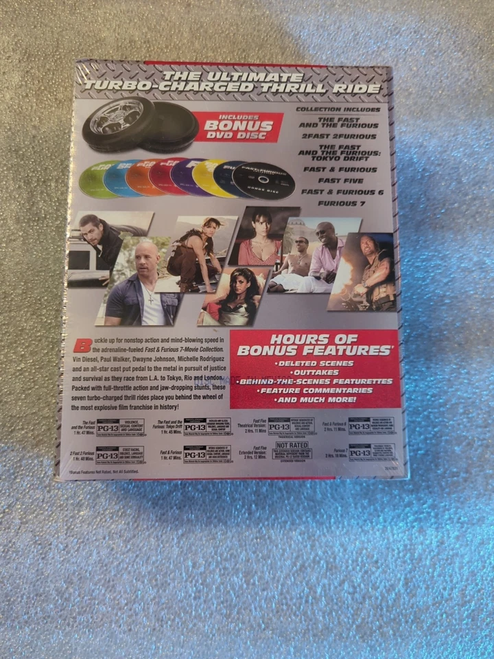 SEALED! Fast and Furious 7 Movie Collection (DVD) Free Shipping! - Image 2 of 4