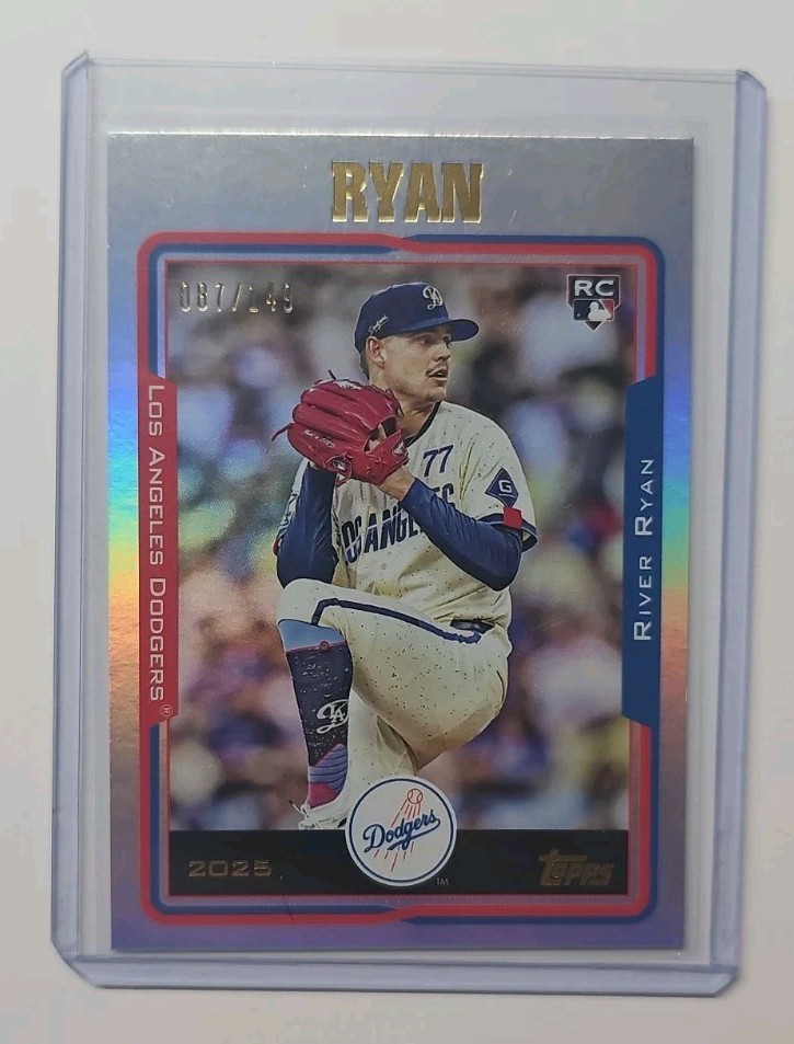 Topps 2025 Archives River Ryan Dodgers RC #210 Rainbow Foilboard /149