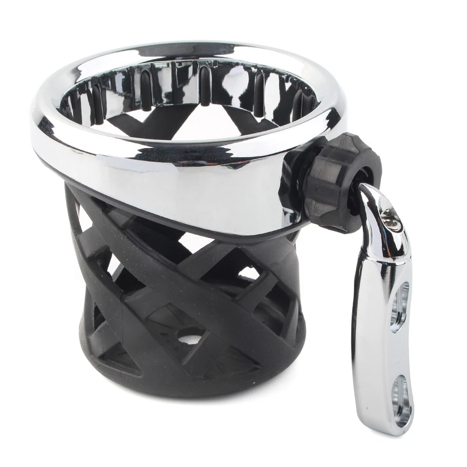 Portavasos para manillar de motocicleta con montaje de cesta de malla para Harley Universal Foto 4 de 4