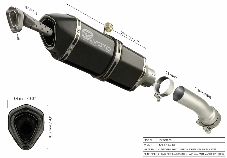 Exhaust for HONDA NT1100 2022-2025 GRmoto Carbon - Image 3 of 3