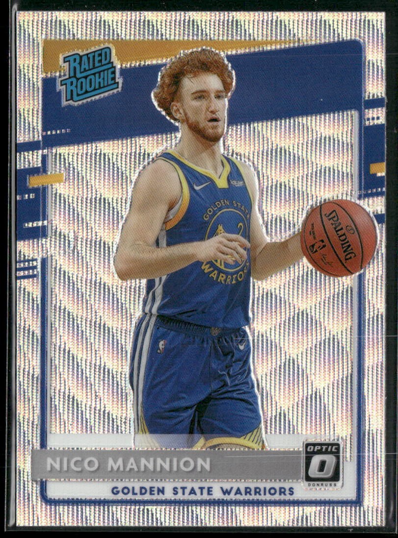 Nico Mannion 2020-21 Donruss Optic #190 RC #190 Silver Hyper Prizm Warriors