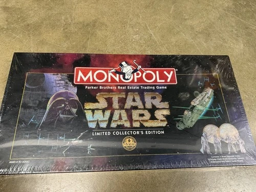 Vintage Star Wars Monopoly 1996 Limited Collectors Edition SEALED New In Box