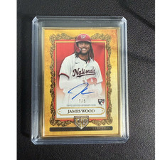 2025 Topps Gilded James Wood Nationals Gallery Gold Rookie Auto 1/5