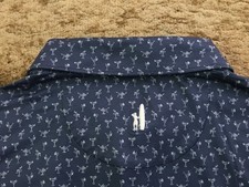 Johnnie-O Featherweight Golf Polo Shirt Mens Size XL Cocktail Print Blue NWT