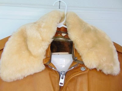 Schott Mens A-2 VTG Bomber Jacket Leather Cognac Brown Size 48 XL