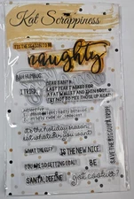 Naughty Stamp and Die Set by Kat Scrappiness - USED