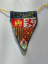 ancien écusson fanion brodé embroidered blason ville région ESPAGNE SPAIN