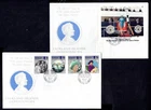 Falkland Island Dependencies - 1985 Queen Mother Set + MS on 2 x First Day Cover