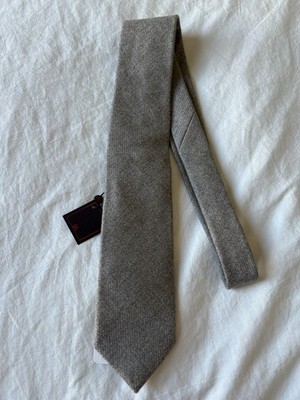 Isaia Taupe Seven-fold Cashmere Tie