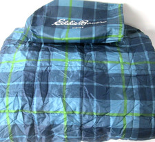 Eddie Bauer PrimaLoft Throw Blanket Quilted Down-Alternative Packable Blue 60x70