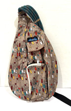Kavu Original Rope Sling Bag Colorful Arrows Crossbody Backpack