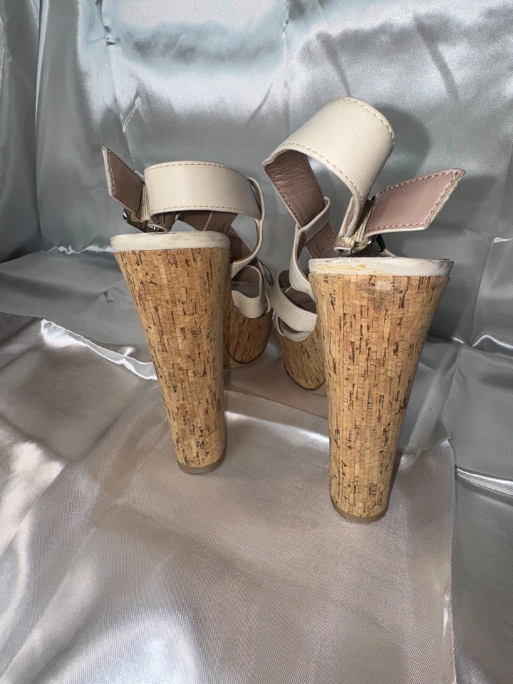 Vince Camuto Women’s Platform Heels – Size 8 (EU 38) – Leather Upper – Cork He - Image 3 of 4