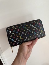 Louis Vuitton Takashi Murakami Black Multicolor Wallet Limited Edition