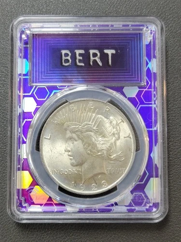 1923 $1 Peace Dollar PCGS MS64 Trader Bea Purple Label