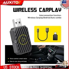Wireless Carplay Android Auto Adapter 2 in 1 Mini Box Plug&Play Wireless Dongle