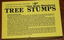 Fine Scale Miniatures 025 HO, S, and O Scale Cast Metal Tree Stumps (Box of 25)