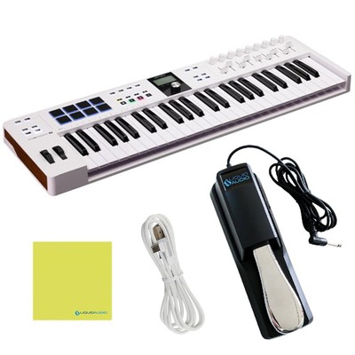 Arturia KeyLab Essential 49 mk3 MIDI Controller Bundle with Sustain Pedal, US...
