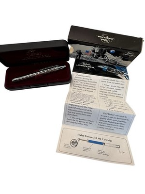 VTG Fisher Space Pen Chrome w Case Box Papers NASA Zero Gravity 400CL Never Used
