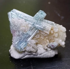 Paraiba Copper Bearing Tourmaline & Quartz Brazil 3.9gr batalha mine sale