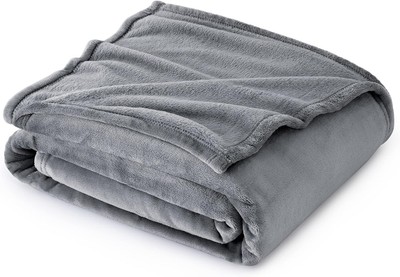 Bedsure Fleece Throw Blanket for Couch Grey - (50'' x 60''), 