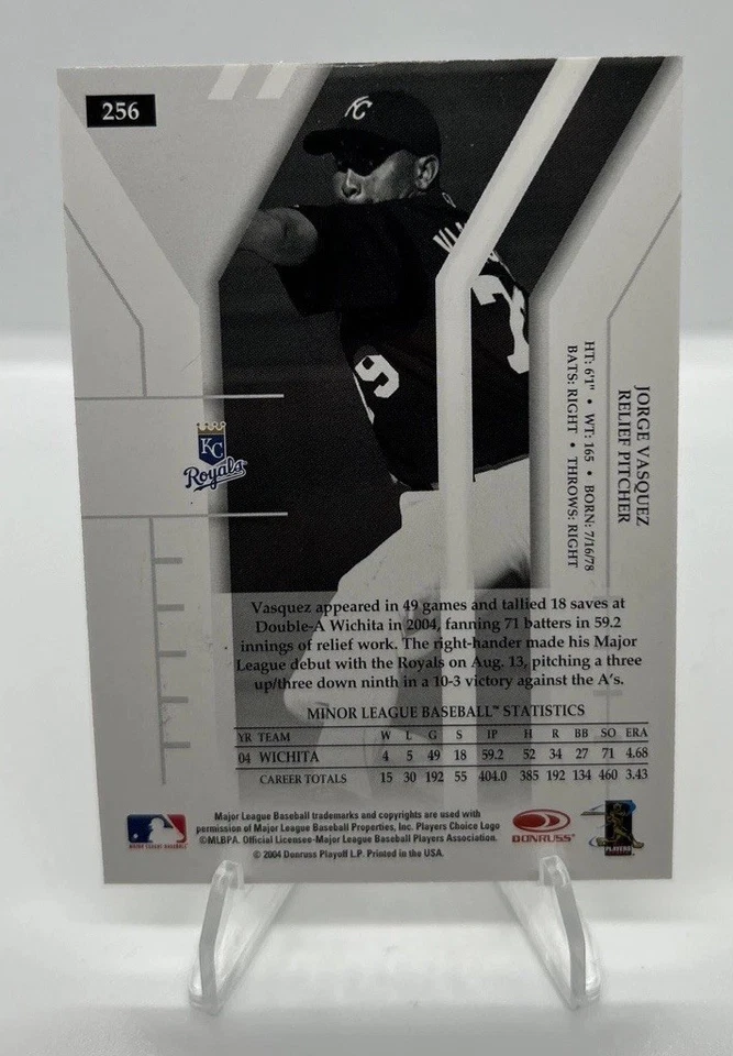 2004 Donruss Elite Extra Edition #256 Jorge Vasquez RC Auto /1000 - Image 2 of 2