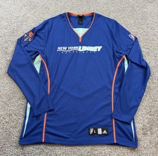 Vintage Adidas New York Liberty Womens Warm Up Shirt Large WNBA Training Workout