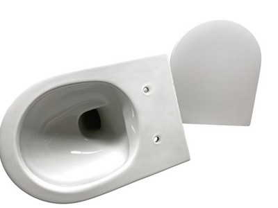 WC Hänge-Randlos-Toilette AM.PM CTA1700SC Weiß mit Toilettensitz B-WARE