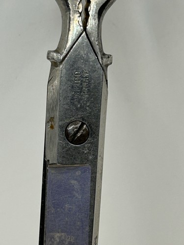 ANTIQUE GLICO GERMAN-MADE 9 -INCH METAL SEWING SCISSORS SHEARS - Picture 4 of 9