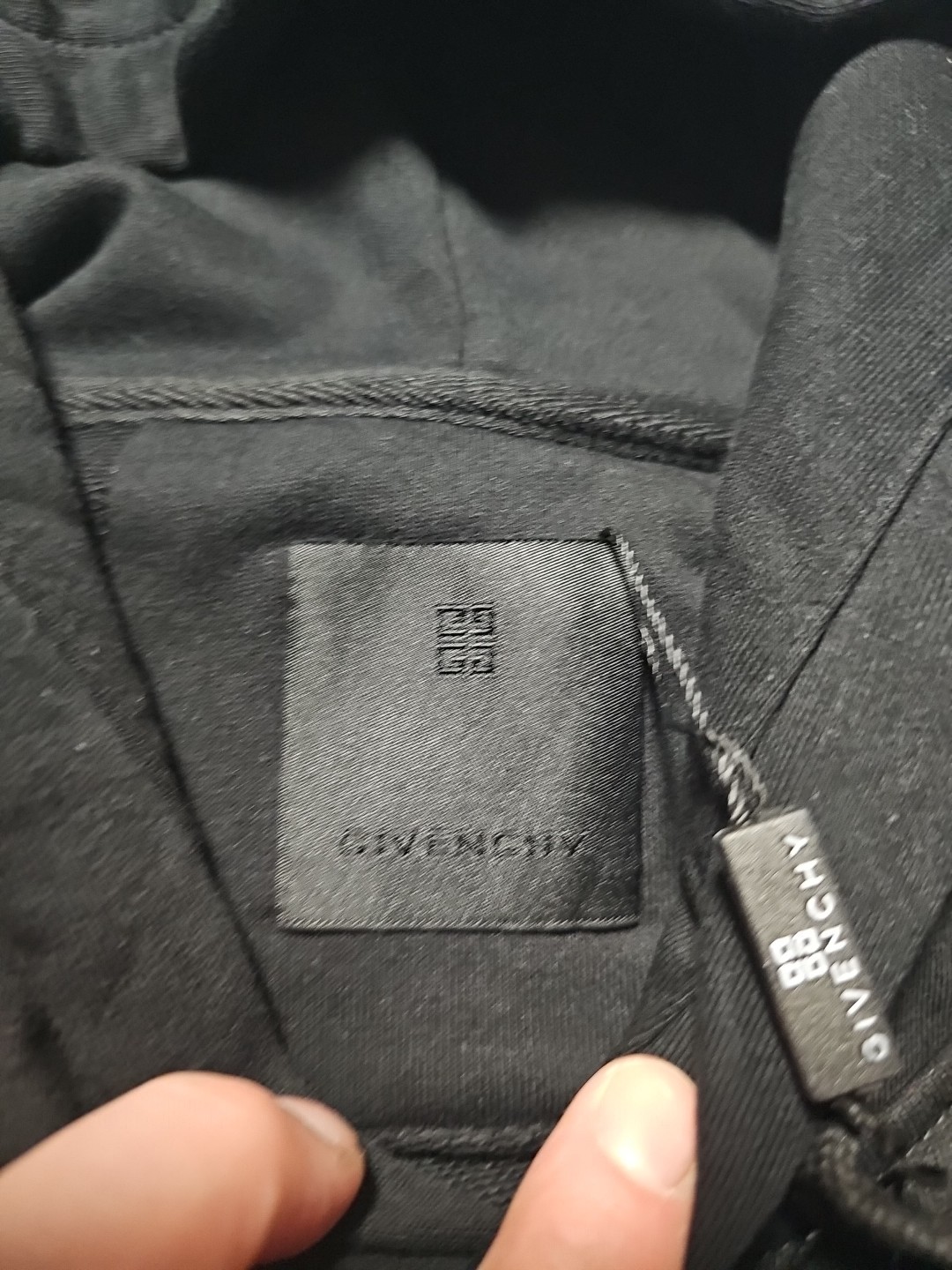 Givenchy Black Fleece Logo Hooded Pullover Hoodie Cotton Crew Neck Men thumbnail 4