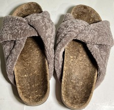 Vince Women's Goran Genuine Shearling Slipper Slides Shoes SZ 9 Beige Cozycore